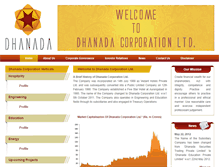 Tablet Screenshot of dhanadacorp.com